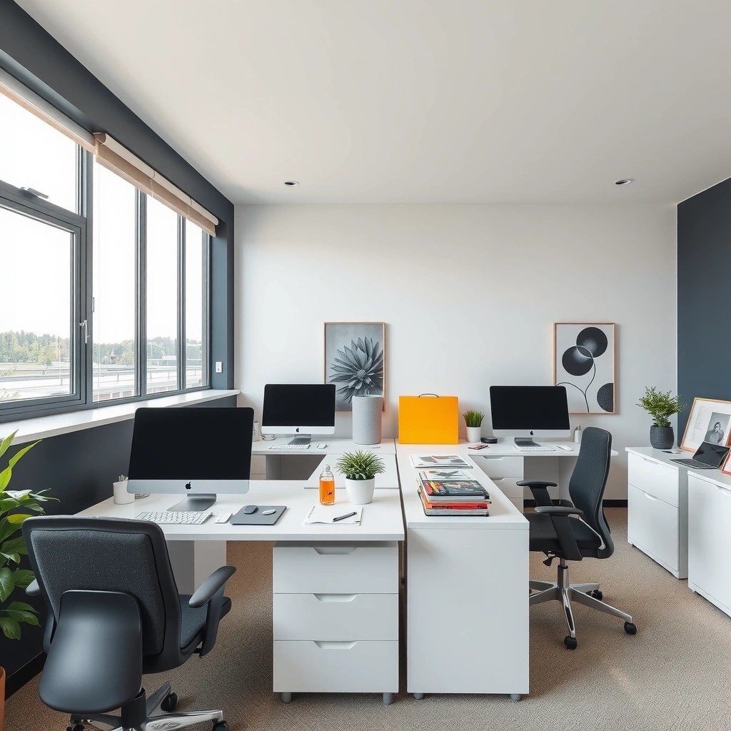 Creative workspace background